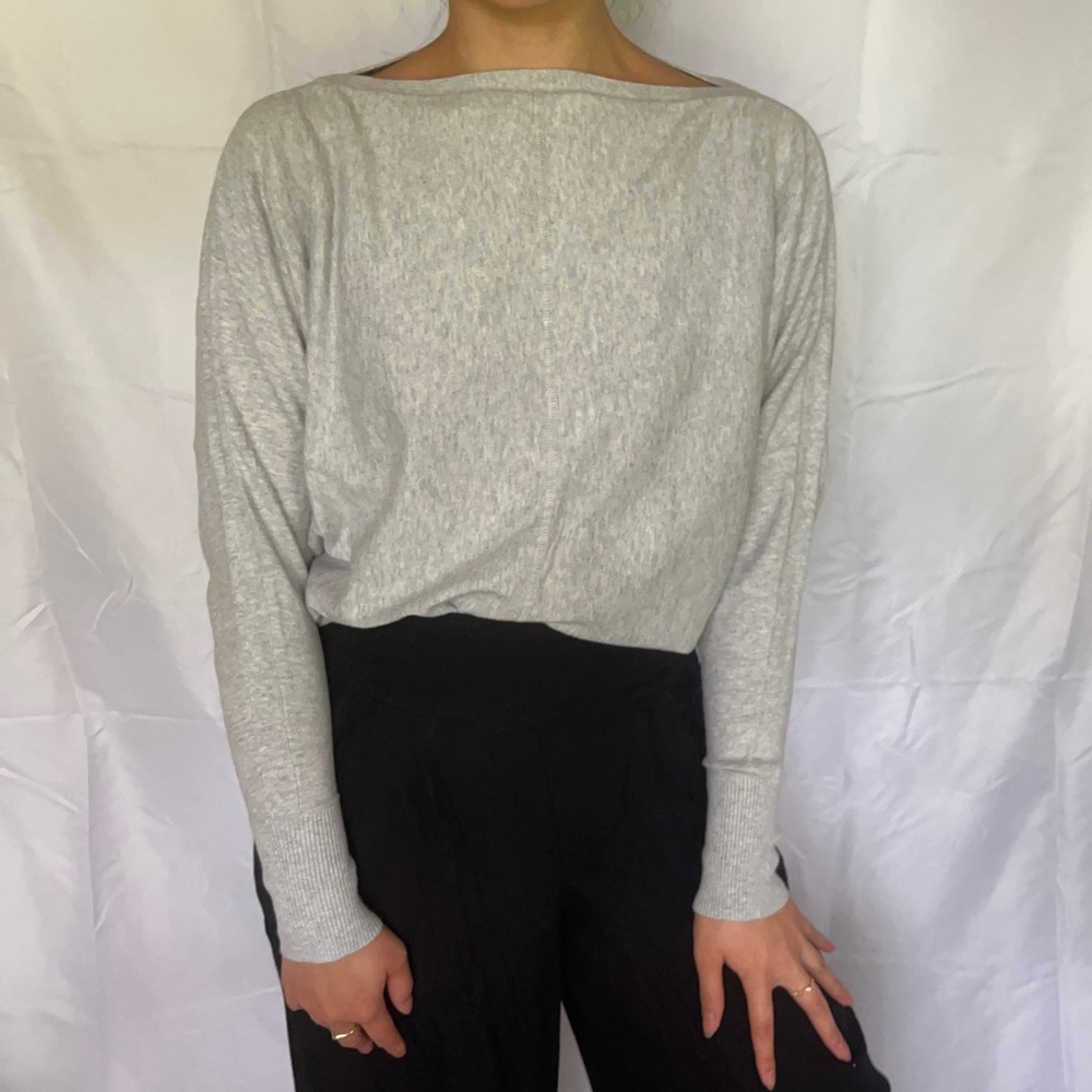 All Saints Grey Boat Neck Sweater
